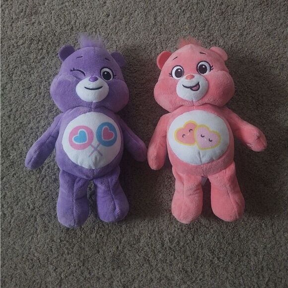 Care Bears 11' Inch Plush Share Bear & Love A Lot PRE-OWNED Toys - Picture 6 of 6
